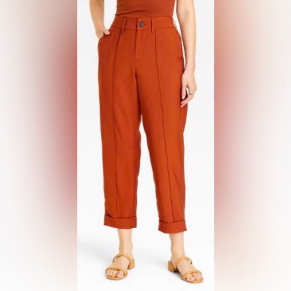 a new day Pants - Women's High-Rise Slim
Straight Leg Pintuck
Ankle Pants - A New
Day, size 8
